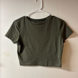 Wild Fable Dark Green Crop Top